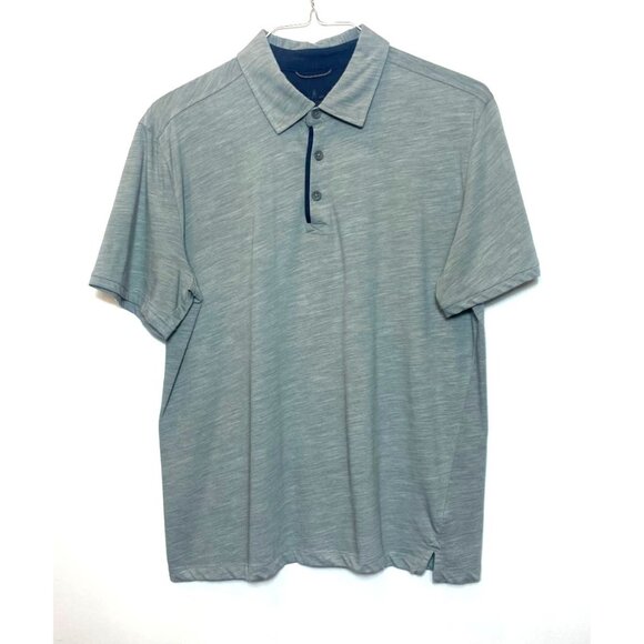 Royal Robbins Straight Fit Gray Polo Shirt Large Mens Short Sleeve Travel - Picture 2 of 6
